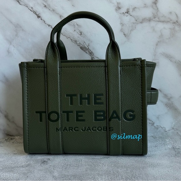 EUC - Marc Jacobs The Leather Tote Bag Small - Bronze Green - Picture 2 of 9